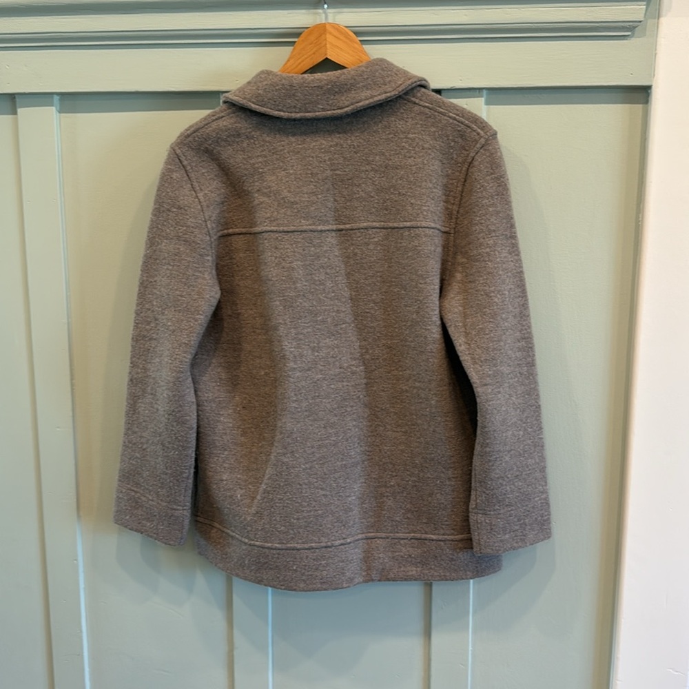 Madewell Boiled Wool Bridgman Sweater-Jacket - Brown - Womens size XS - Picture 5 of 8